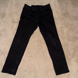 H&M Men's Dark Black Straight Jeans